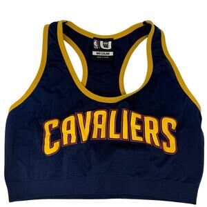 Cleveland Cavaliers NBA Sports Bra Women’s Medium Blue Gold Basketball Racerback